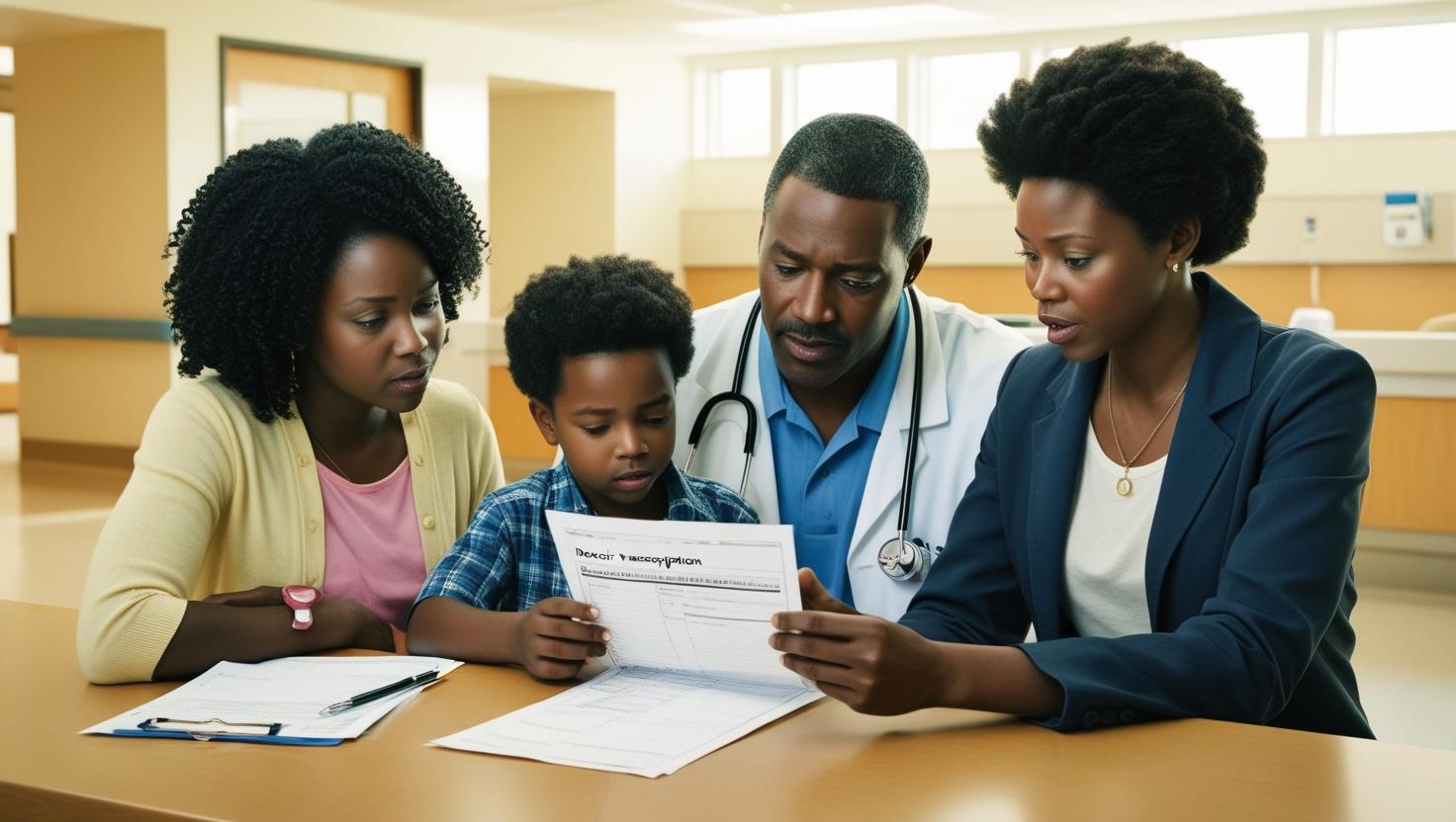Family discussing healthcare